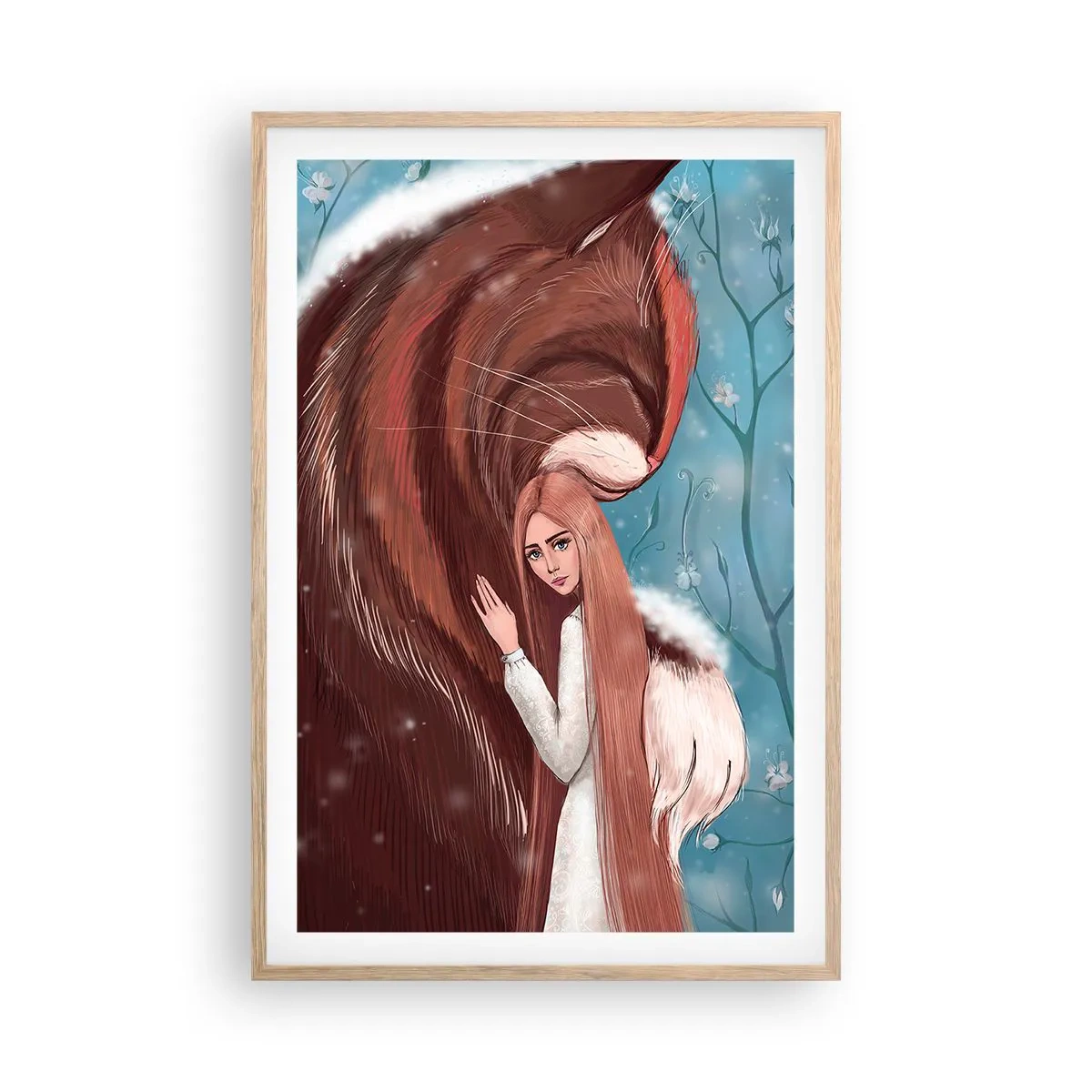 Een poster in een licht eiken lijst - Welkom in het sprookje - 61x91 cm