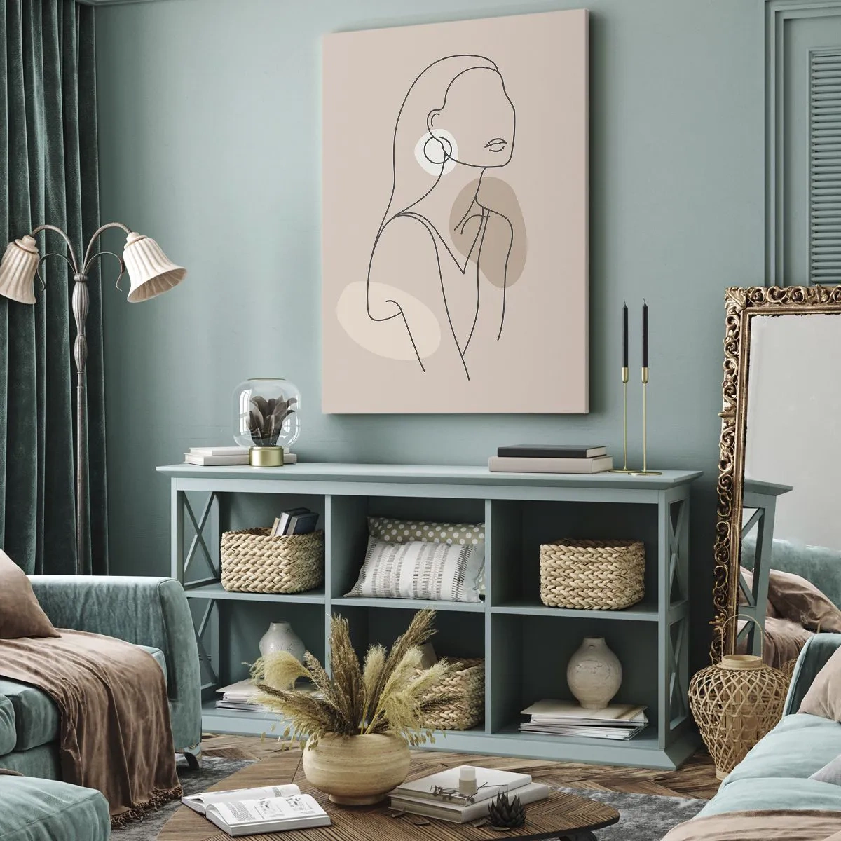 Schilderen op canvas - meisjesachtig icoon - 50x70 cm