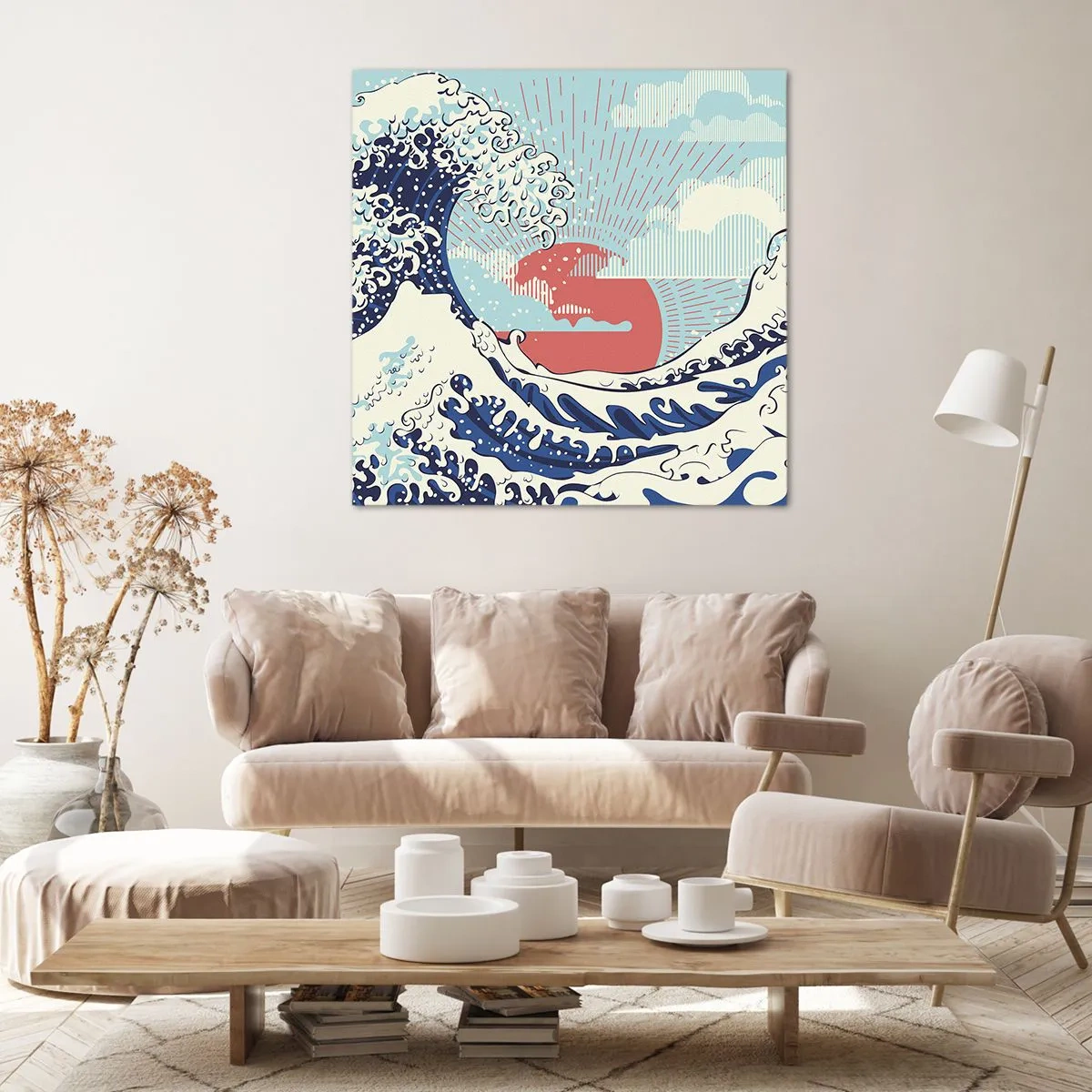 Schilderen op canvas - Van Japanse inspiratie - 30x30 cm