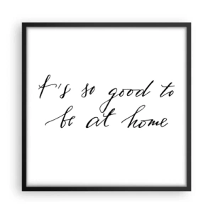 Poster in een zwarte lijst - De hele waarheid - 50x50 cm