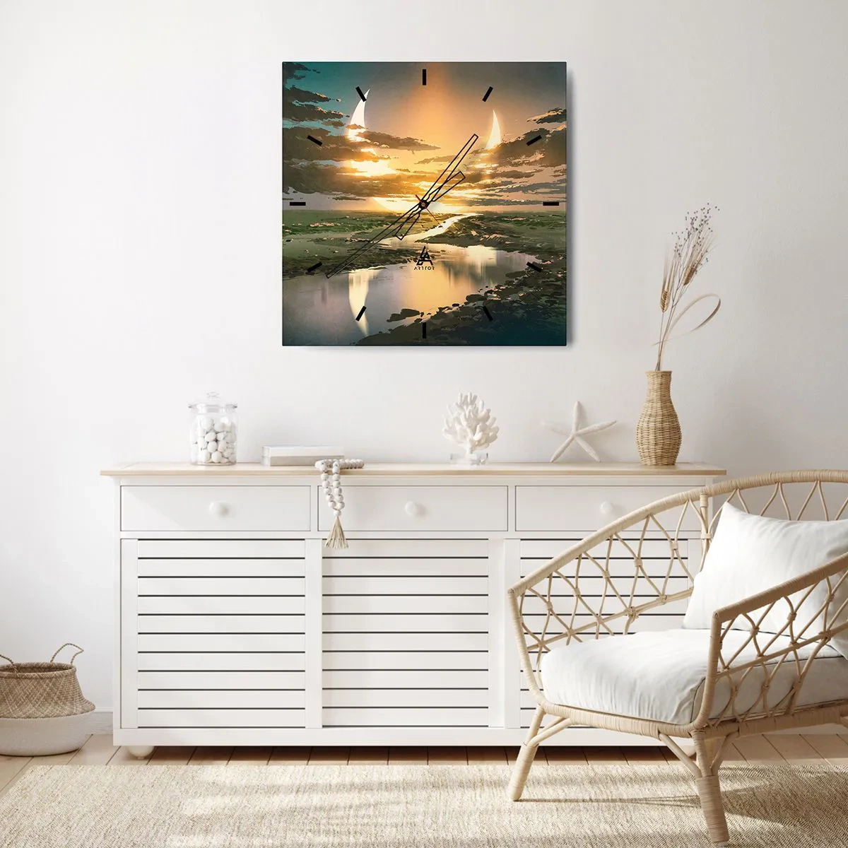 Wandklok - Klok - Ergens in een sterrenstelsel ver, ver weg - 40x40 cm