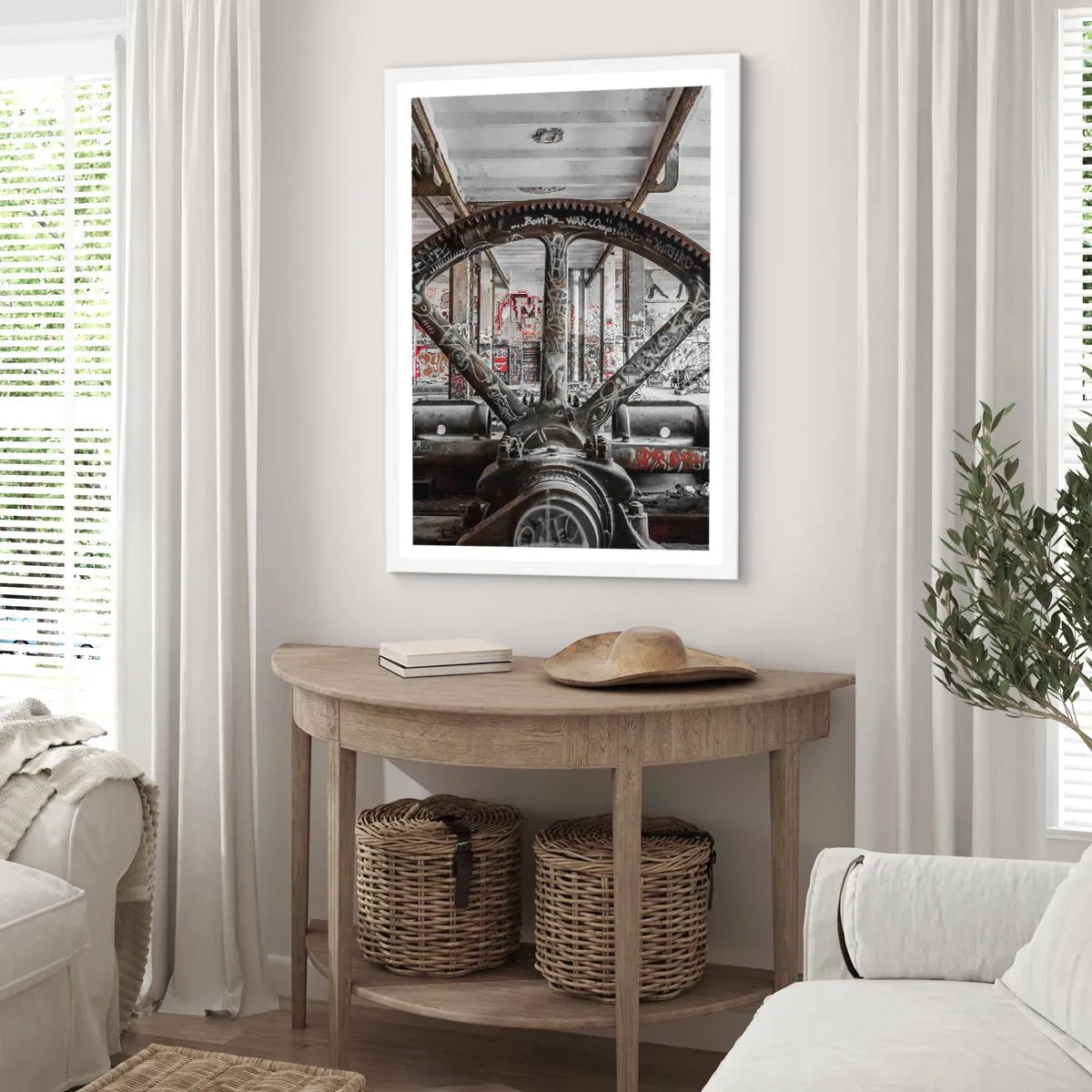 Poster in een witte lijst - Het geheime leven van de fabriek - 40x50 cm