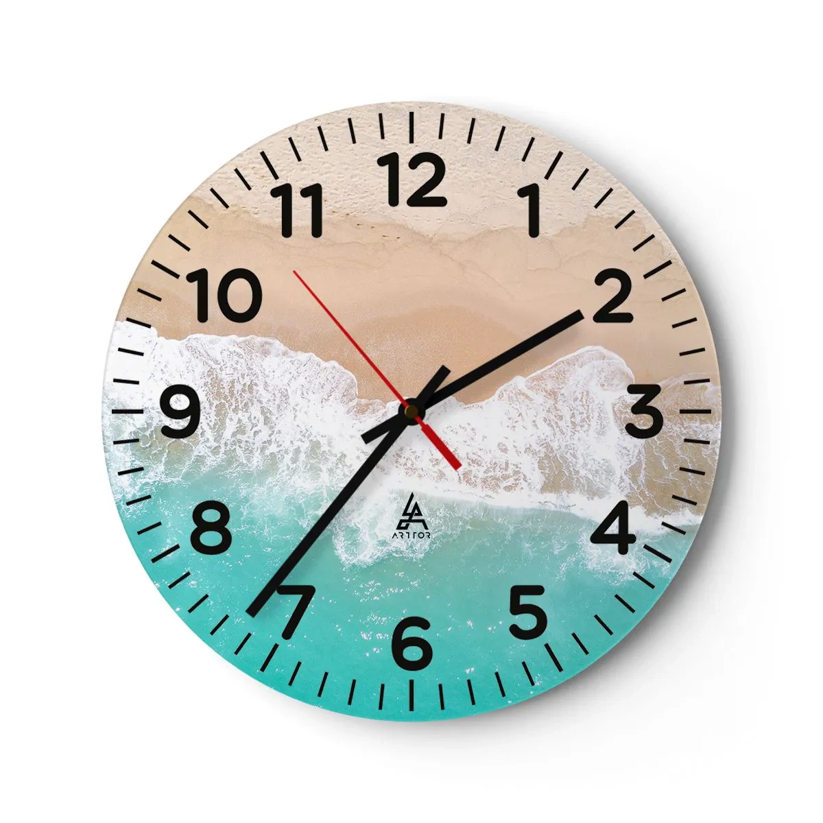 Wandklok - Klok - Een strelende aanraking - 40x40 cm