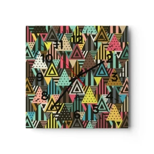 Wandklok - Klok - In ritme op drie - 40x40 cm