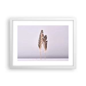 Poster in een witte lijst - Tegen het niets - 40x30 cm