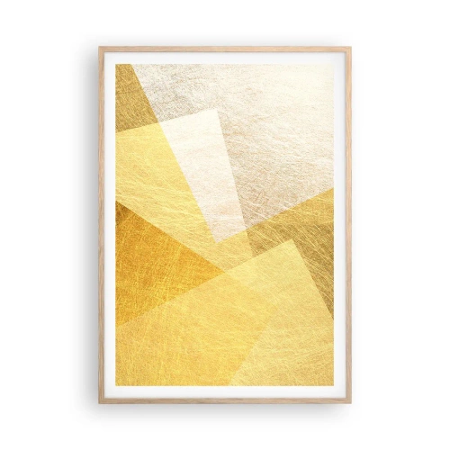 Een poster in een licht eiken lijst - Geometrie weer - 70x100 cm