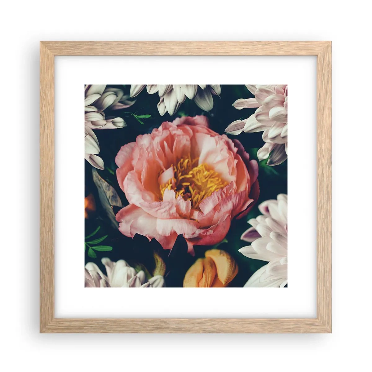 Een poster in een licht eiken lijst - Met barokke pracht - 30x30 cm