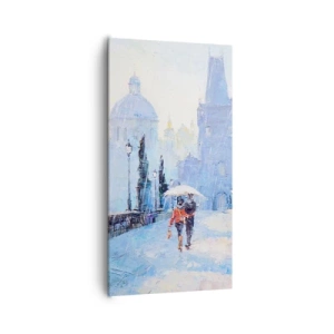 Schilderen op canvas - De regen moet ons gecharmeerd hebben - 65x120 cm