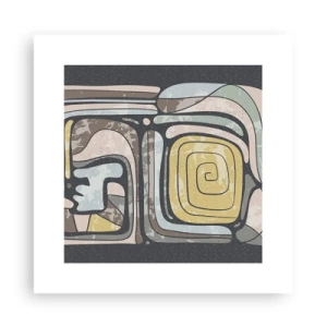 Poster - Abstractie in de precolumbiaanse geest - 30x30 cm