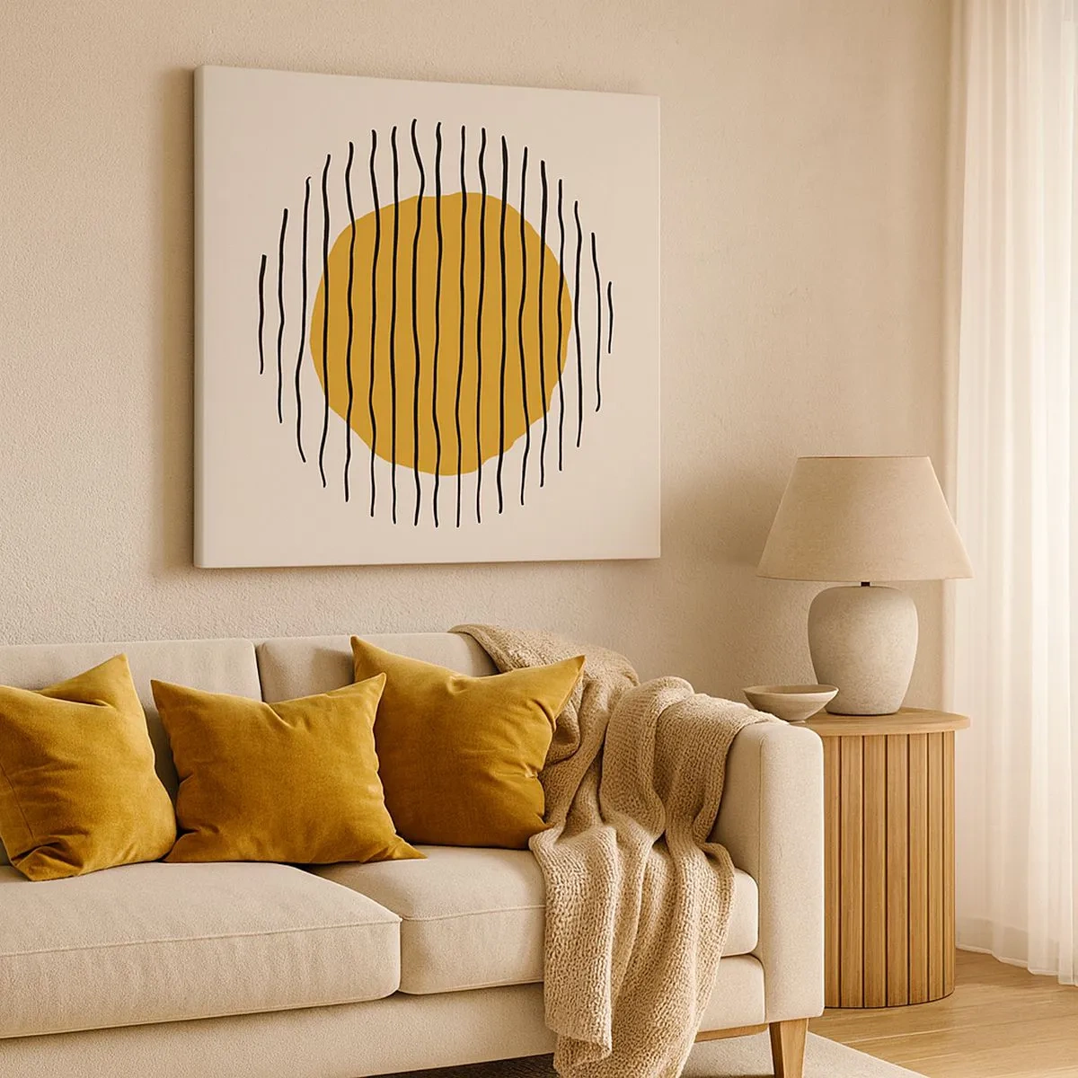 Schilderen op canvas - Abstractie trillend van warmte - 30x30 cm