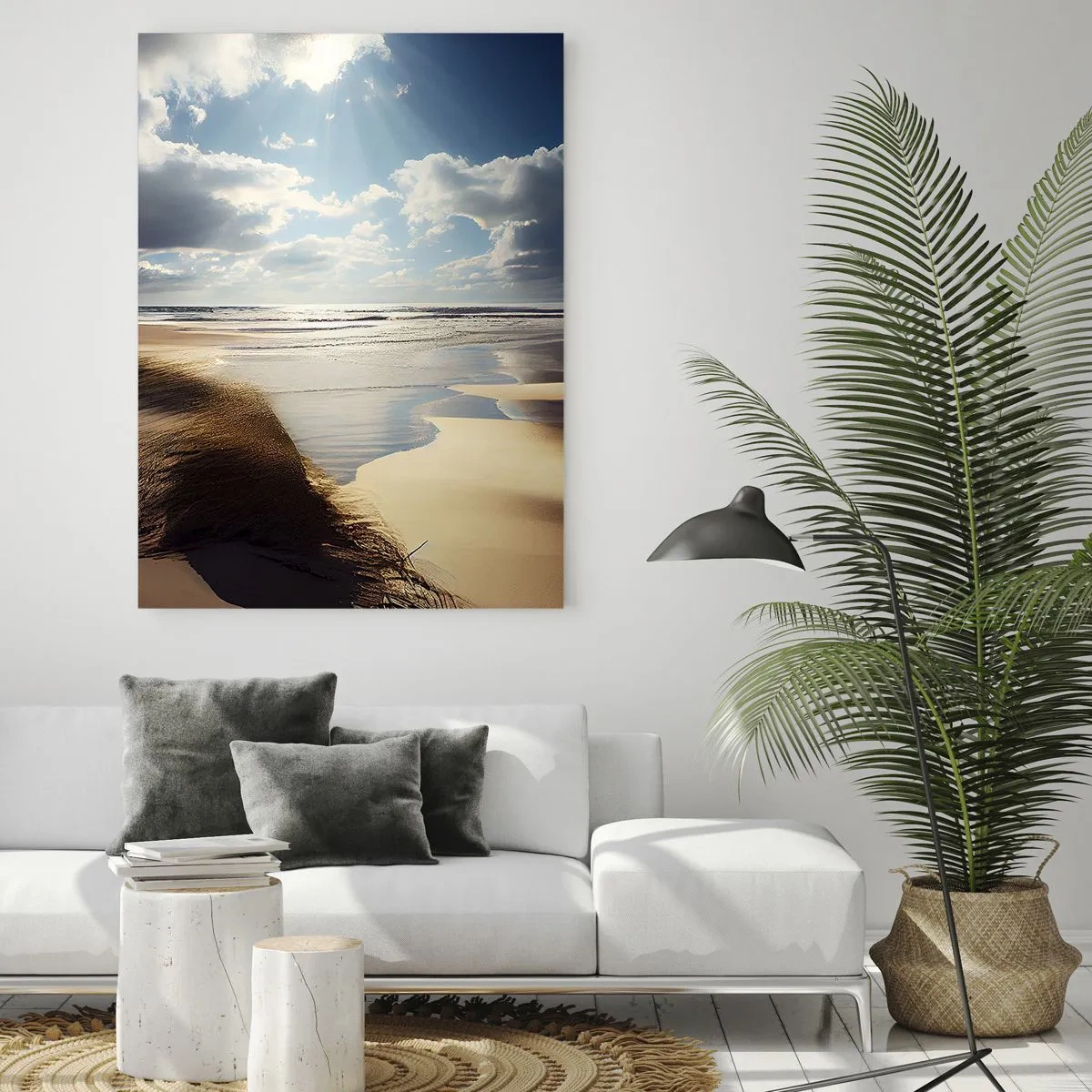 Schilderen op glas - Strand, wild strand - 70x100 cm