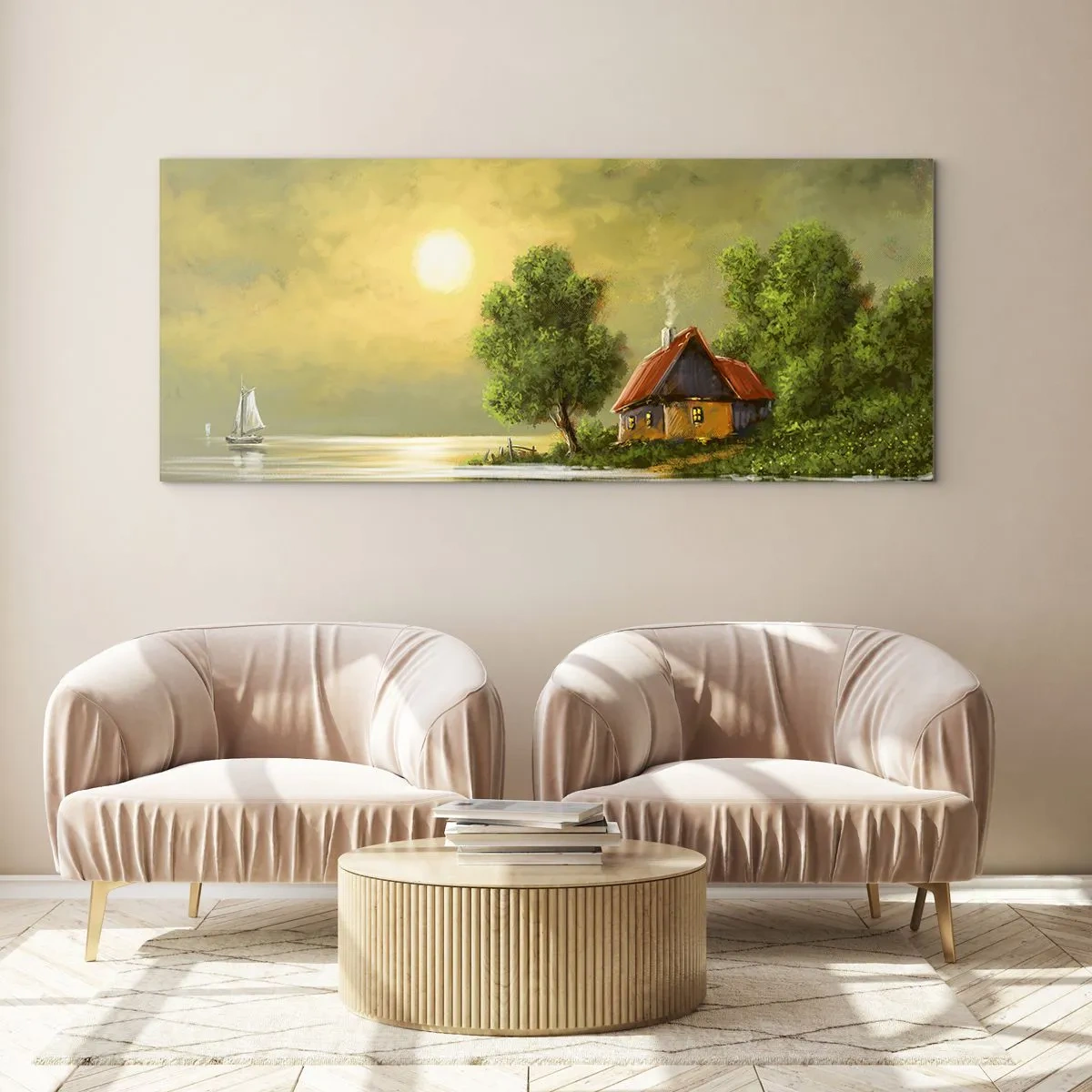 Schilderen op glas - Mooi, als een foto - 160x50 cm