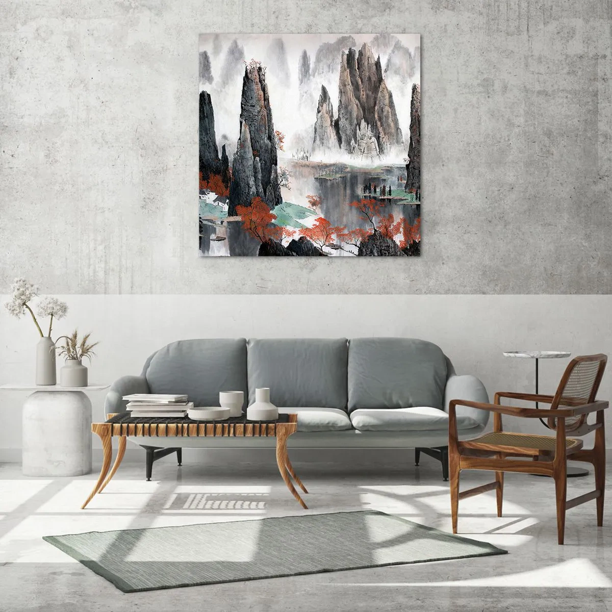 Schilderen op glas - Krachtige voogden - 60x60 cm