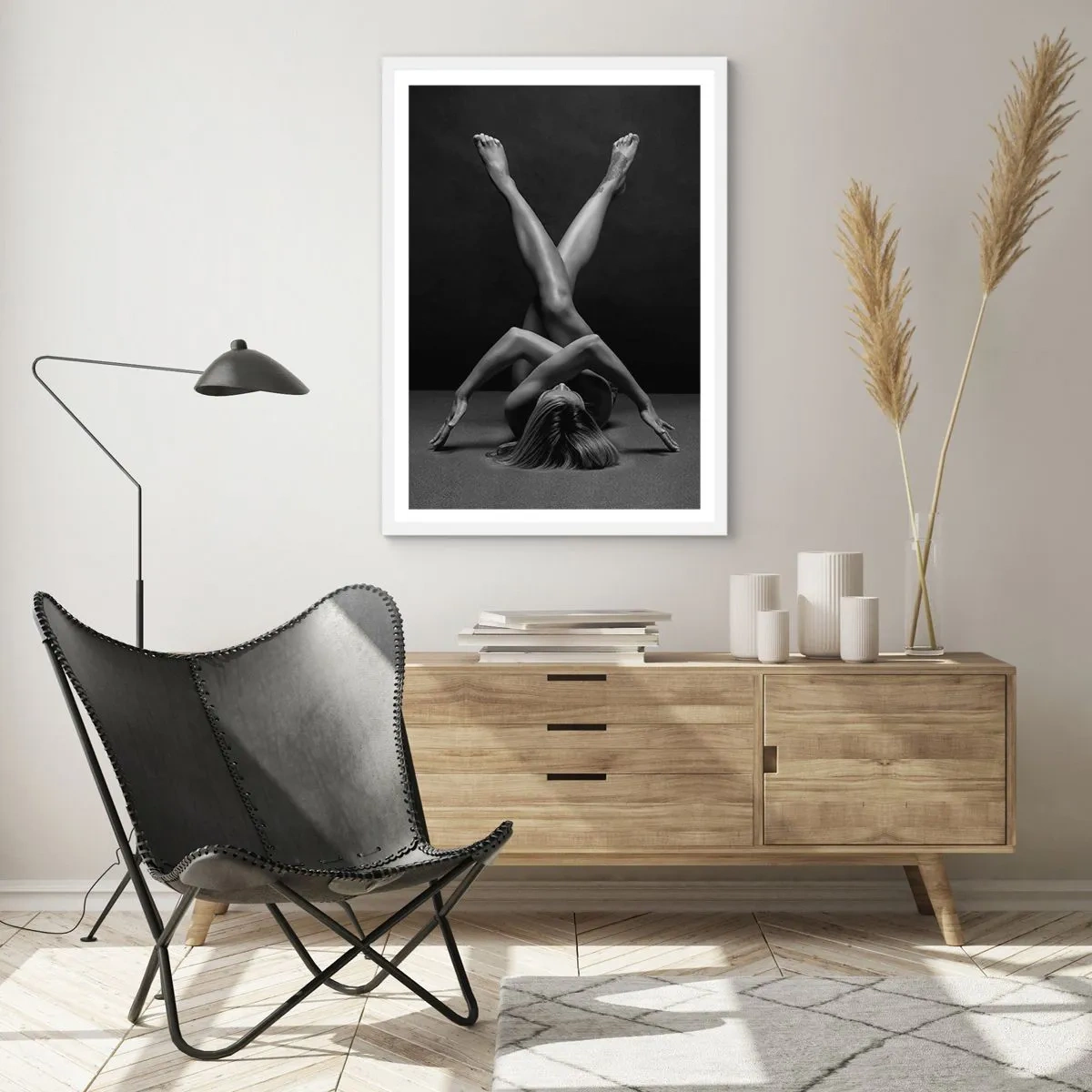 Poster in een witte lijst - De geometrie van naaktheid - 70x100 cm