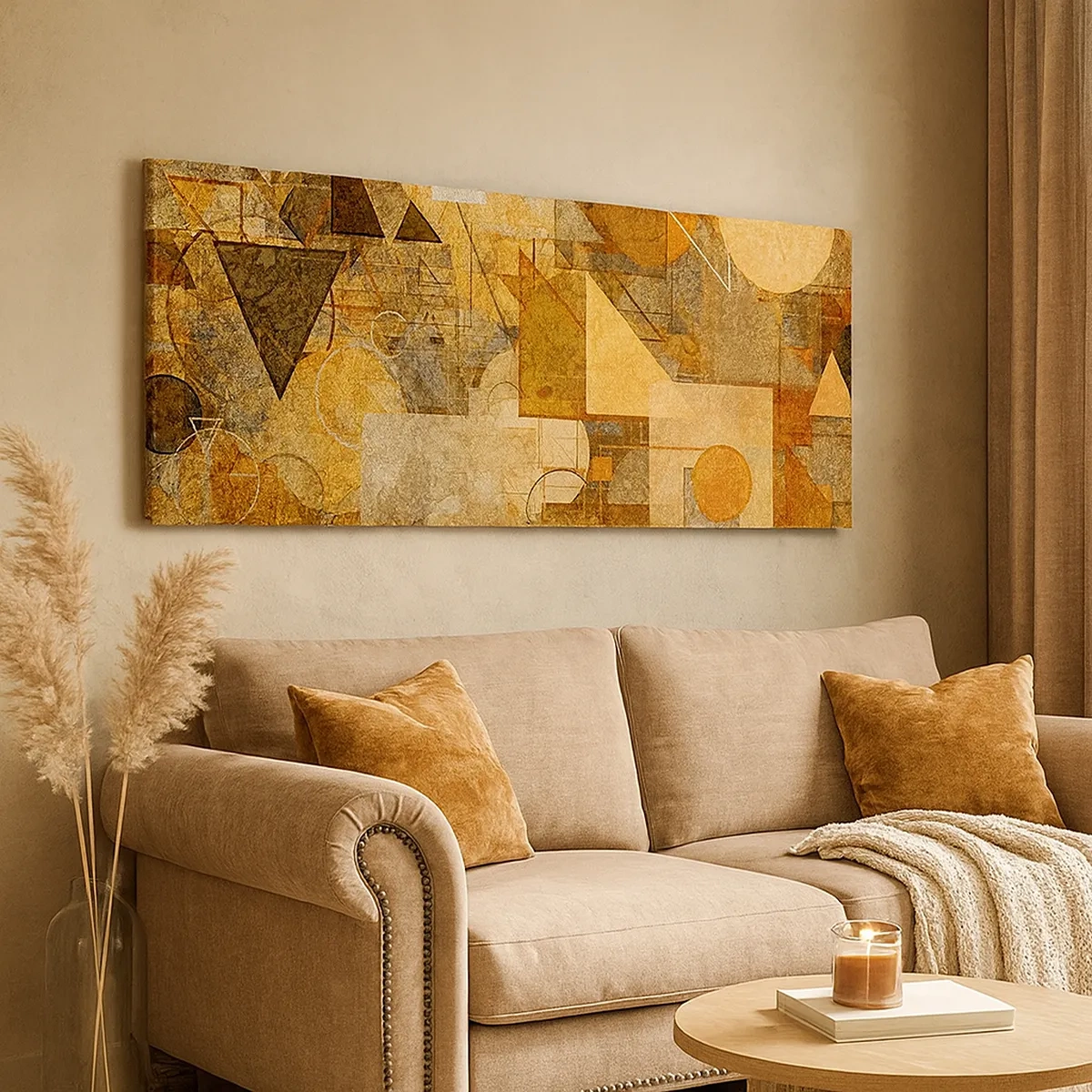 Schilderen op canvas - Een kubistische studie van brons - 30x30 cm