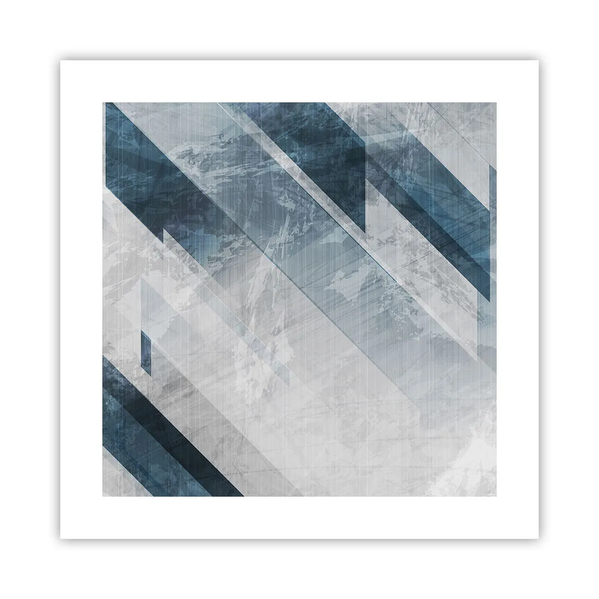 Poster - Ruimtelijke compositie - grijze beweging - 40x40 cm