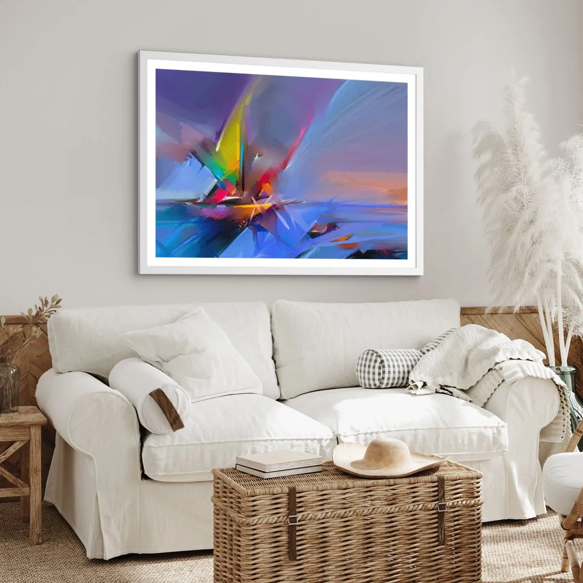 Poster in een witte lijst - Propellers als een vogel - 40x30 cm