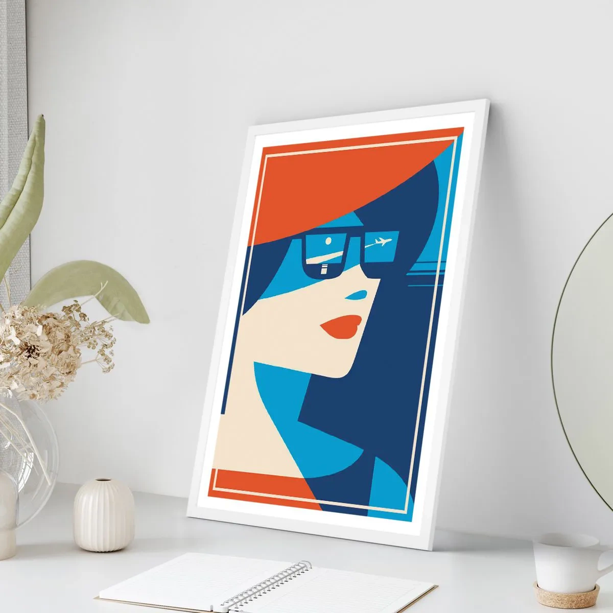 Poster in een witte lijst - Vakantie trip - 40x50 cm