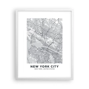 Poster in een witte lijst - De anatomie van een metropool - 40x50 cm