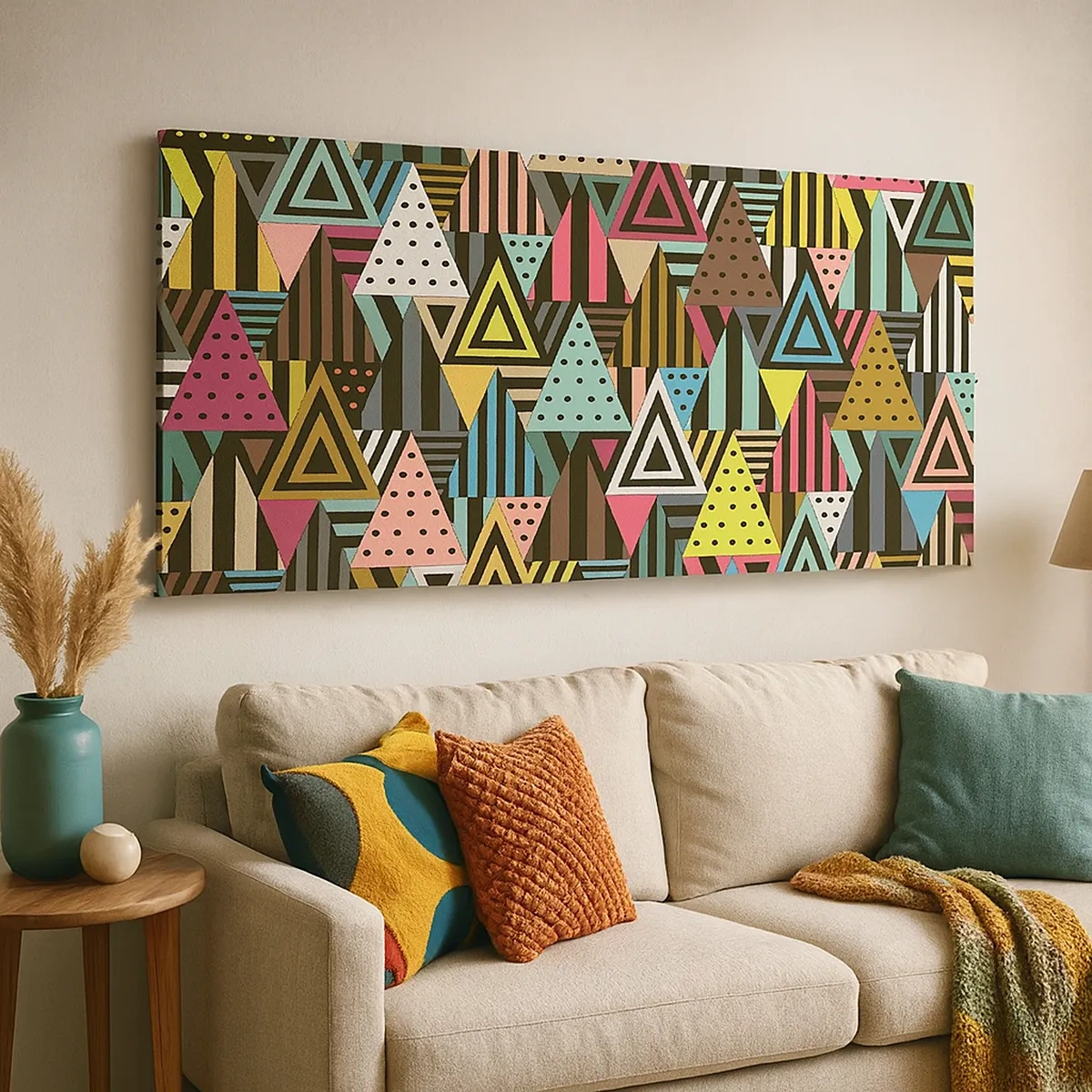 Schilderen op canvas - In ritme op drie - 30x30 cm