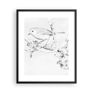 Poster in een zwarte lijst - Winterochtend - 40x50 cm