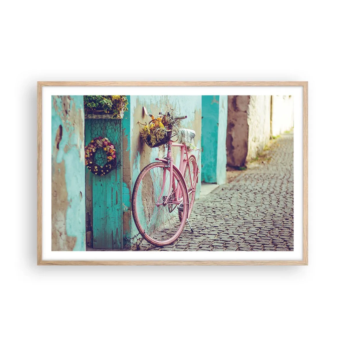 Een poster in een licht eiken lijst - Ben zo terug - 91x61 cm