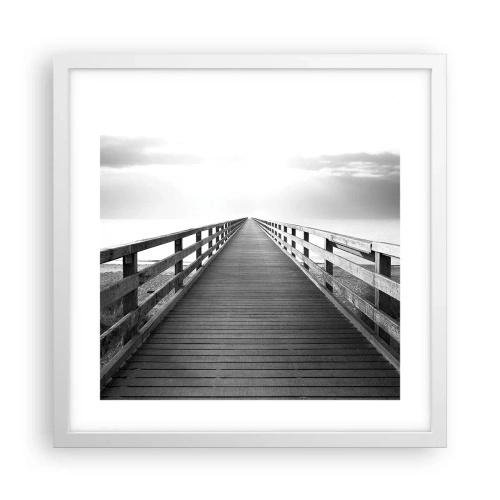 Poster in een witte lijst - In de verte ... - 40x40 cm
