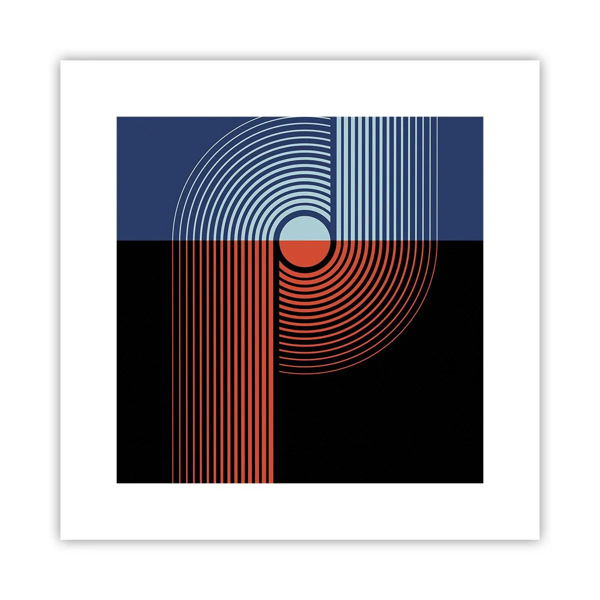 Poster - In een geometrische omhelzing - 30x30 cm