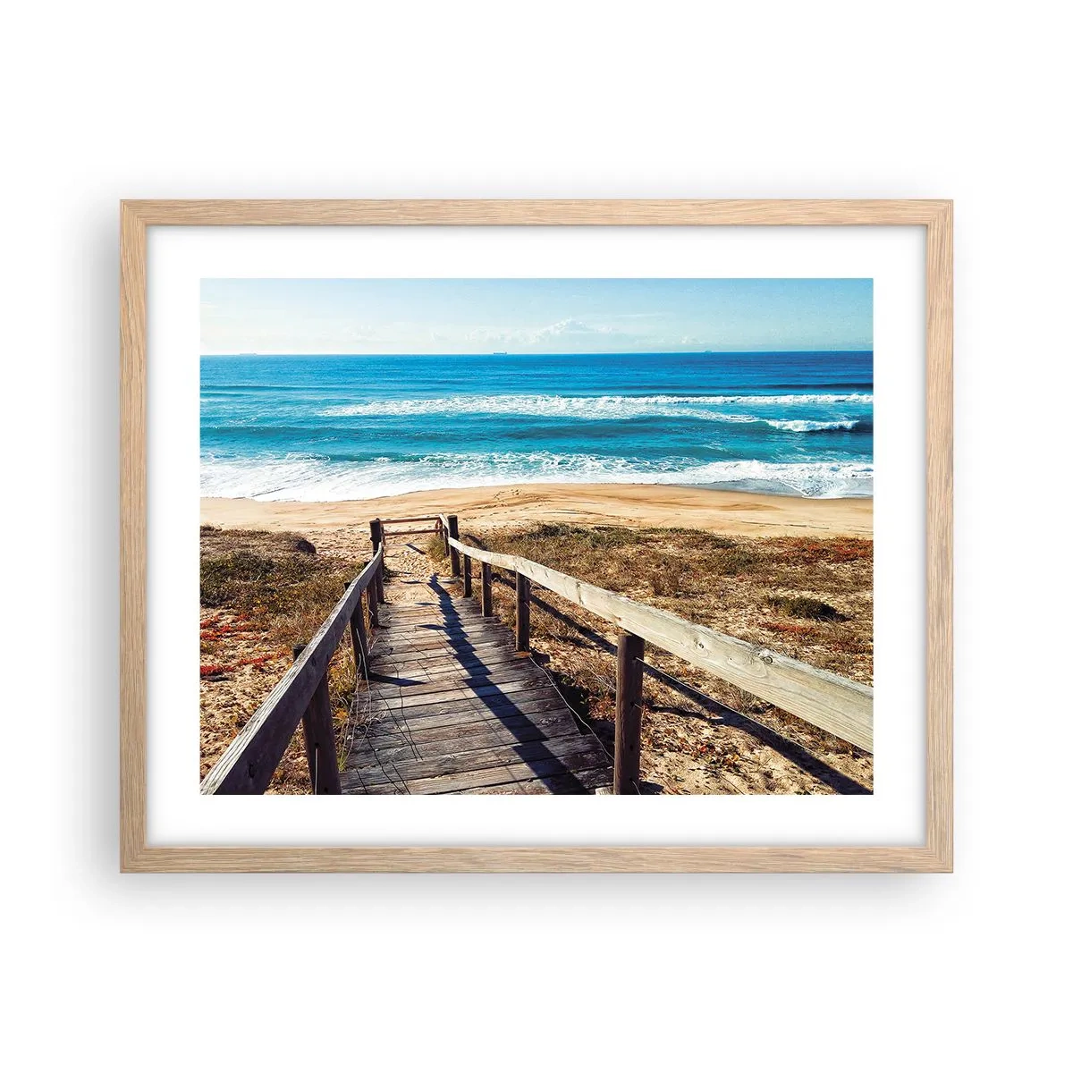 Een poster in een licht eiken lijst - Loop maar! - 50x40 cm