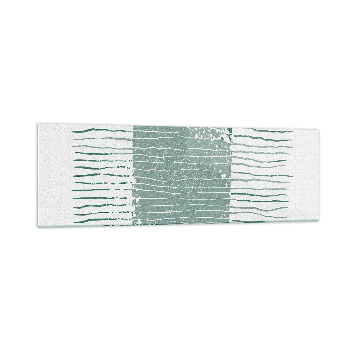 Schilderen op glas - Mariene abstractie - 160x50 cm