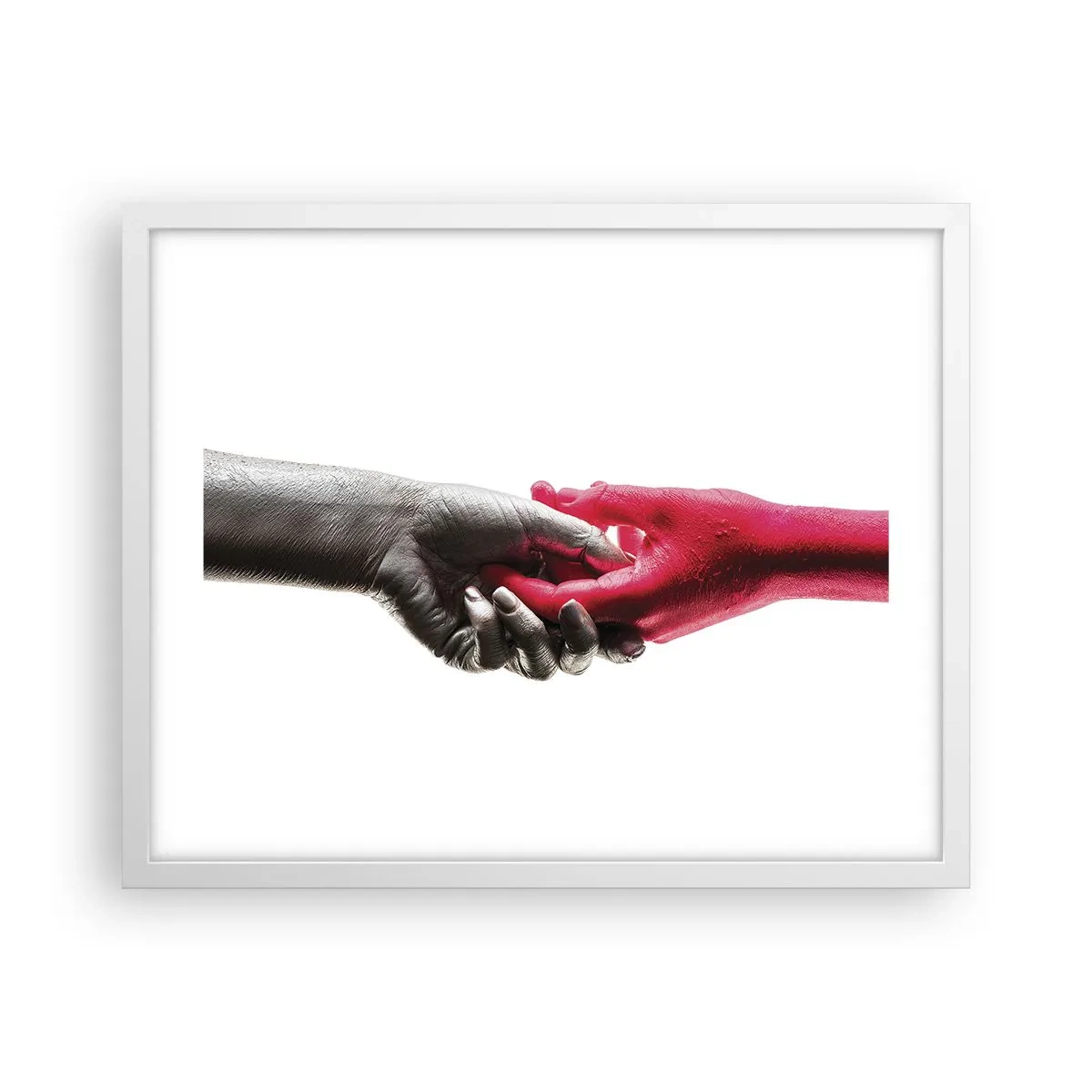 Poster in een witte lijst - Samen, hoewel anders - 50x40 cm
