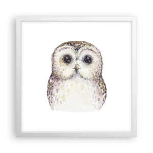 Poster in een witte lijst - Kijk in mijn ogen - 40x40 cm