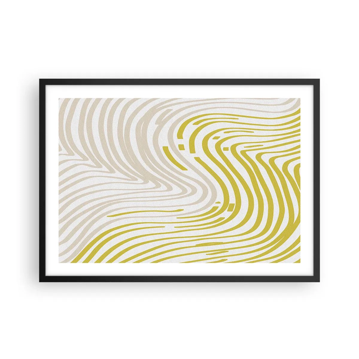Poster in een zwarte lijst - Een compositie met een zachte buiging - 70x50 cm