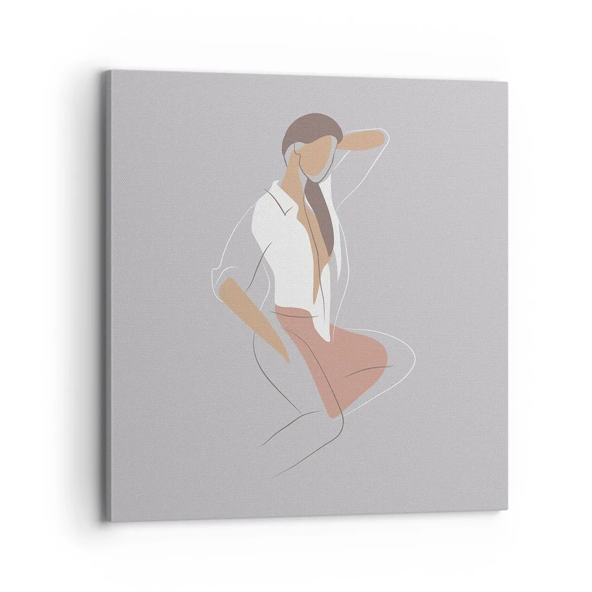 Schilderen op canvas - Omtrek van gracieusheid - 70x70 cm