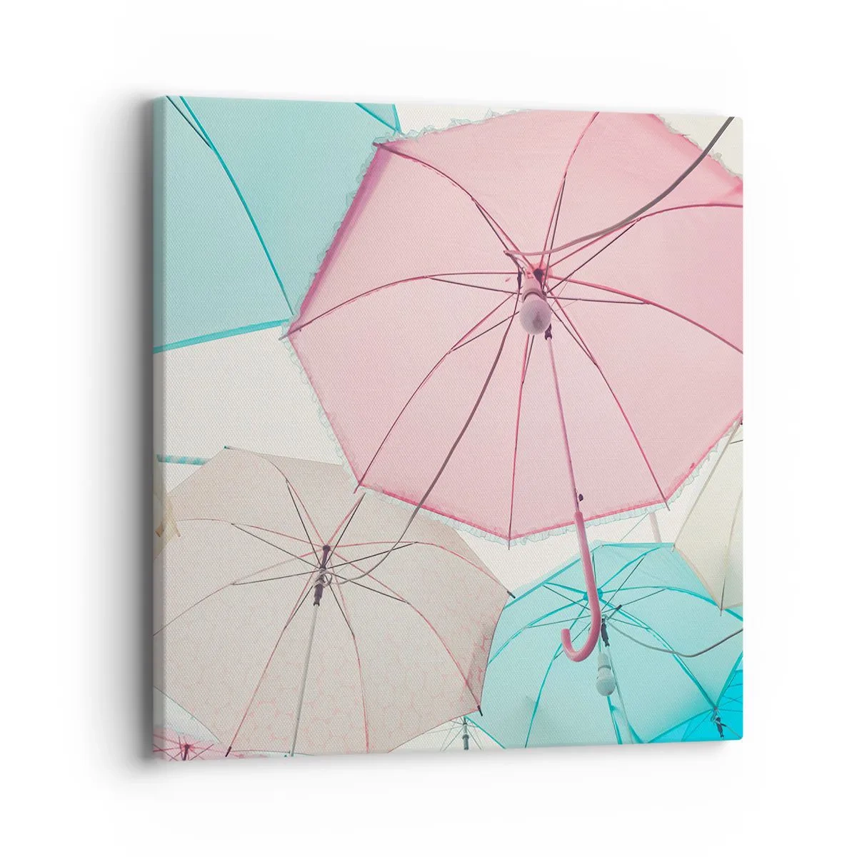 Schilderen op canvas - Soms zon, soms regen - 40x40 cm