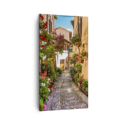 Schilderen op canvas - Italiaans zijstraatje - 45x80 cm