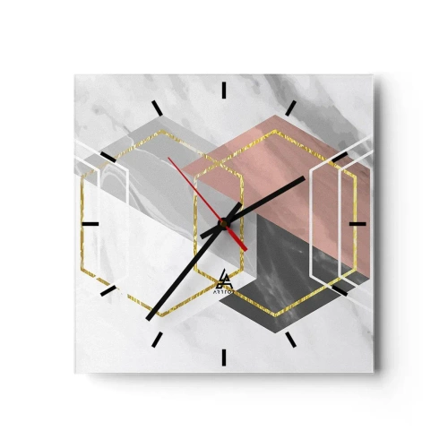 Wandklok - Klok - Keten samenstelling - 30x30 cm