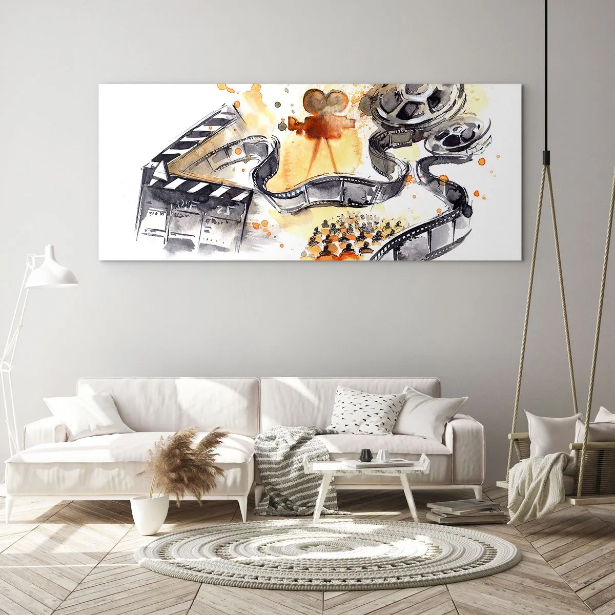 Schilderen op glas - In het land van dromen - 100x40 cm