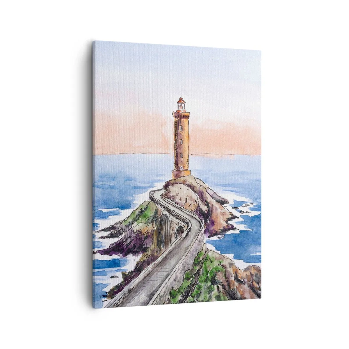 Schilderen op canvas - Kijkend naar de zee - 50x70 cm