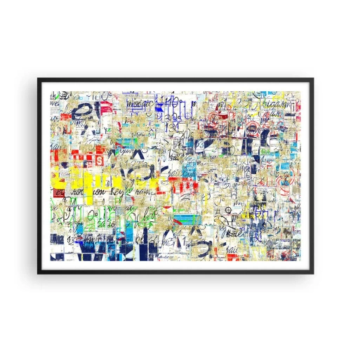 Poster in een zwarte lijst - Het is gewoon een lust voor het oog - 100x70 cm