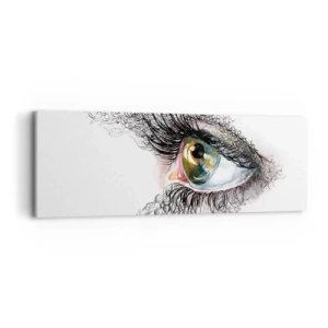 Schilderen op canvas - Kijk recht in de ziel - 90x30 cm