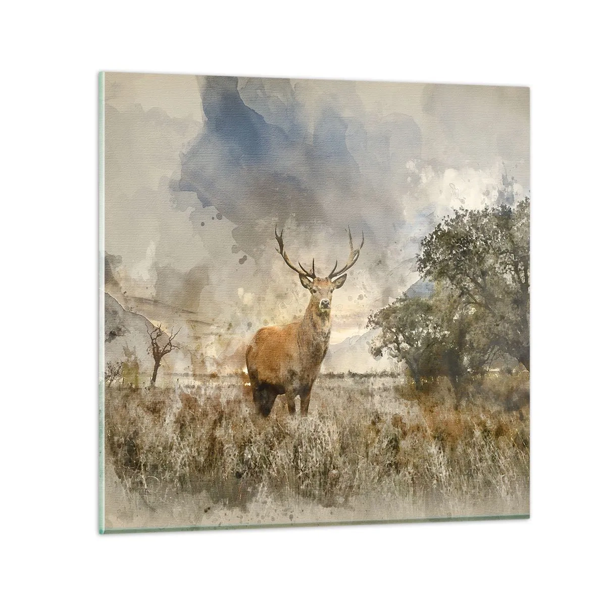 Schilderen op glas - Waardigheid - kracht - waardigheid - 70x70 cm