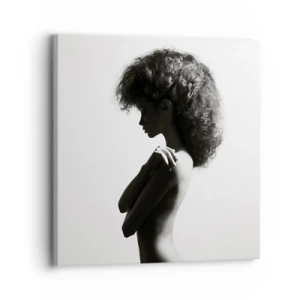 Schilderen op canvas - Als een bloem op een slanke stengel - 30x30 cm