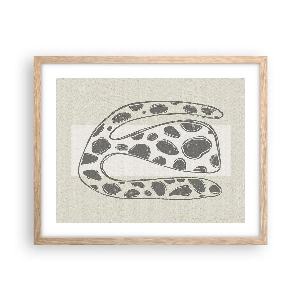 Een poster in een licht eiken lijst - Een vreemd wezen - 50x40 cm