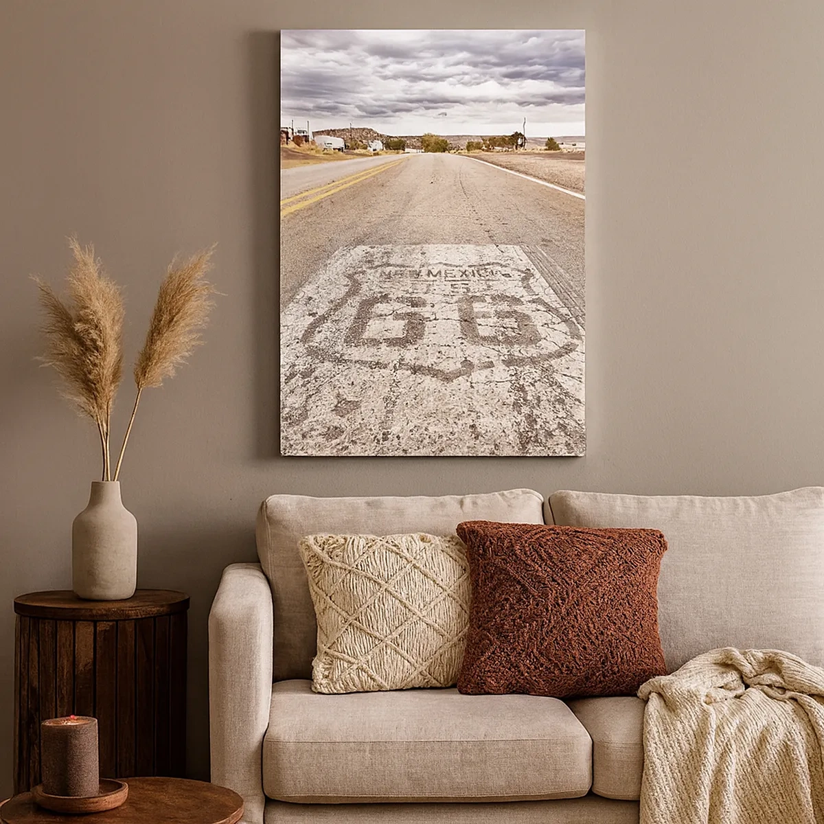 Schilderen op canvas - Mother Road - een Amerikaanse legende - 50x70 cm