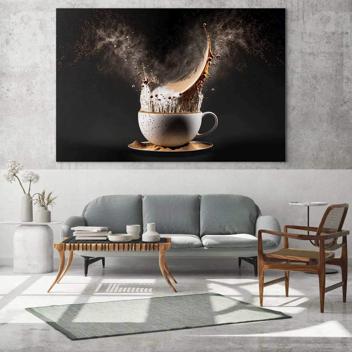 Schilderen op glas - Een explosie van smaak - 70x50 cm