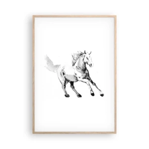 Een poster in een licht eiken lijst - Ongetemde ziel - 70x100 cm