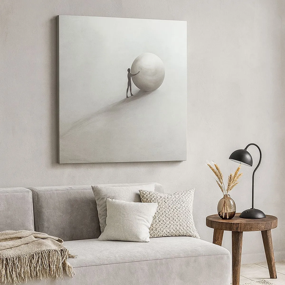 Schilderen op canvas - Het spel van het leven - 30x30 cm