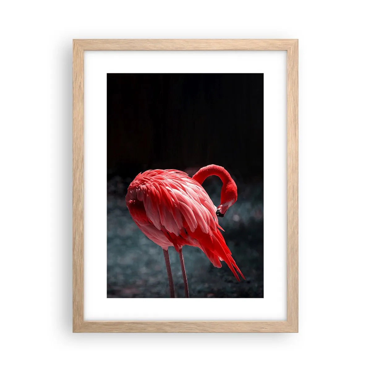 Een poster in een licht eiken lijst - Een karmozijnrood gedicht van de natuur - 30x40 cm