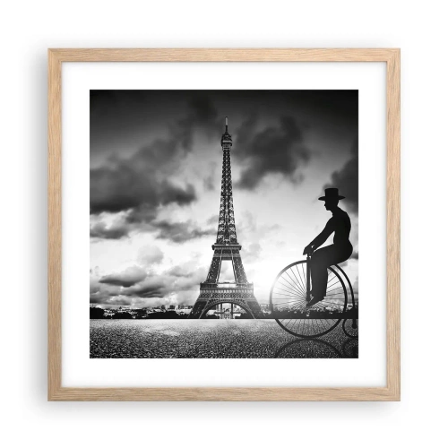 Een poster in een licht eiken lijst - Verlangen naar Belle Epoque - 40x40 cm